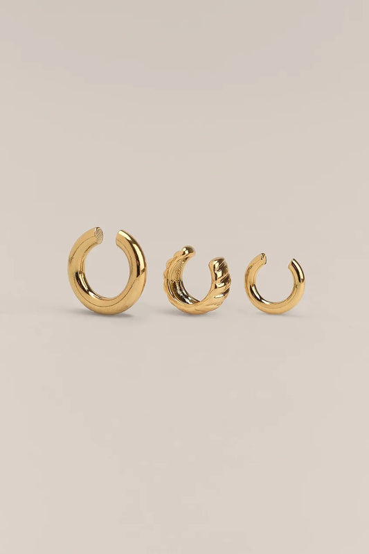 3-Pack Gold Plated Cuff Set