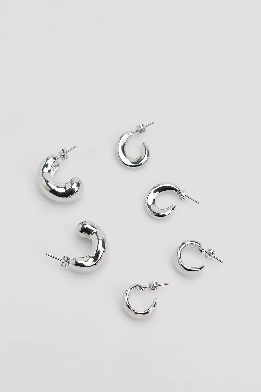 3-pack Hoops Silver