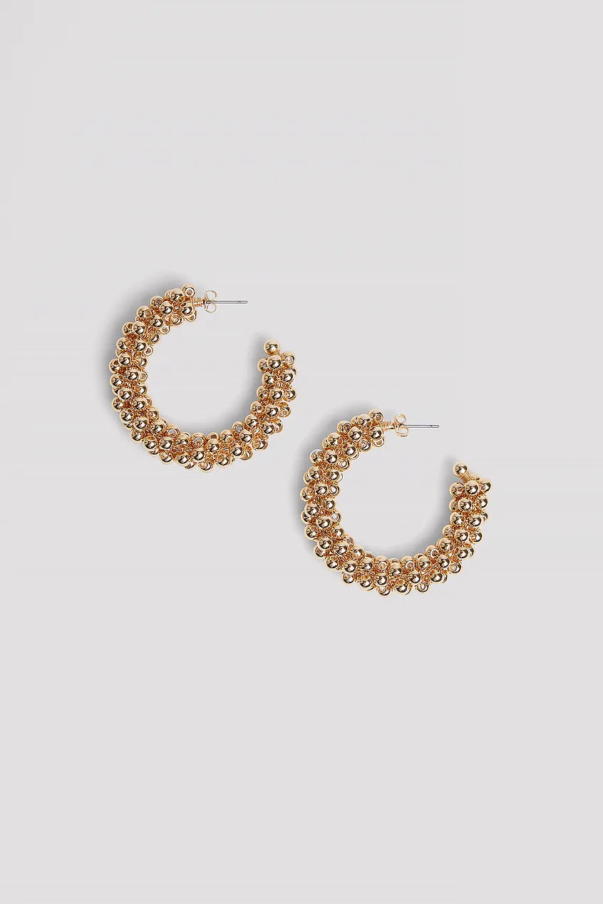 Beaded Detailed Hoops