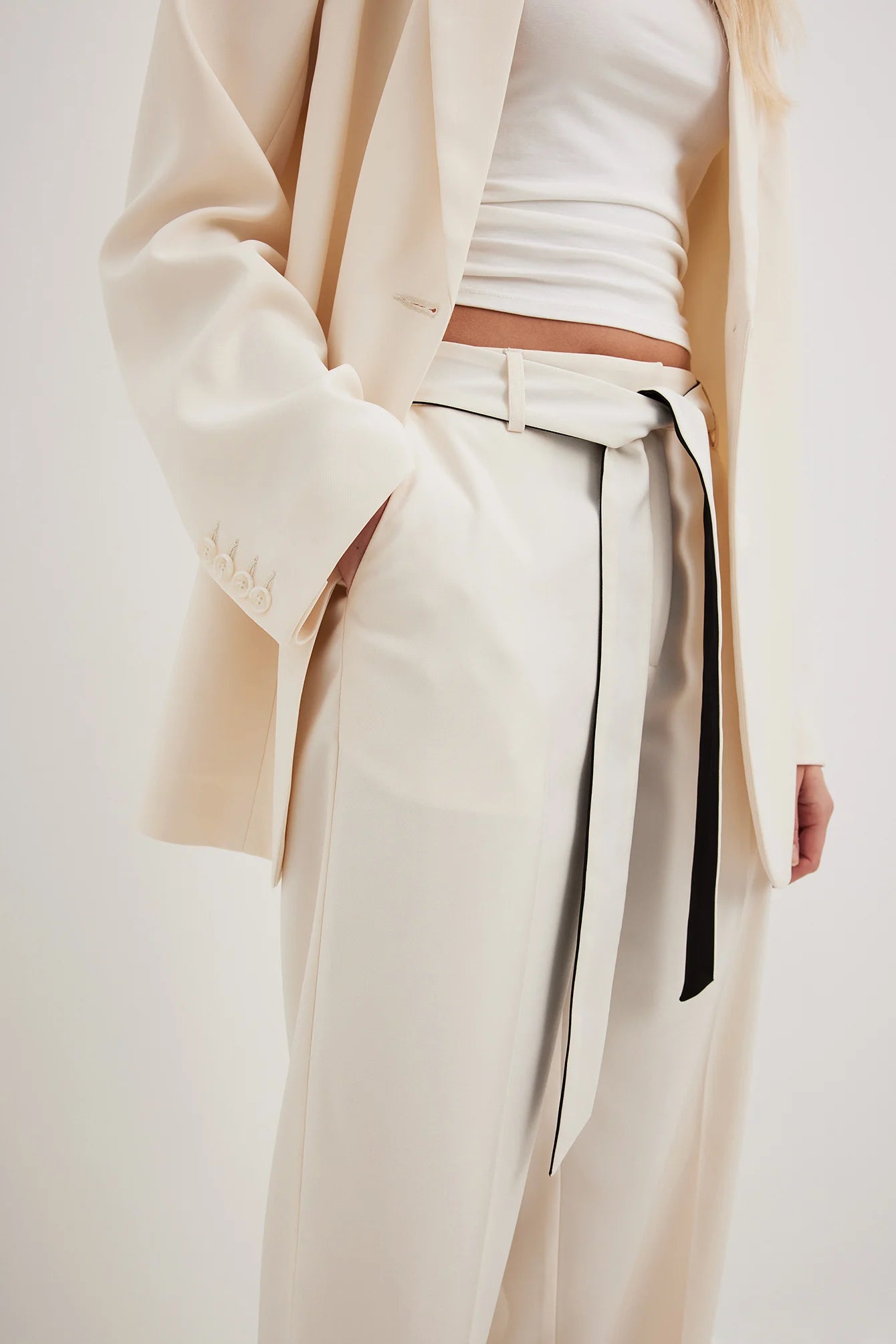 Belted Suit Trousers