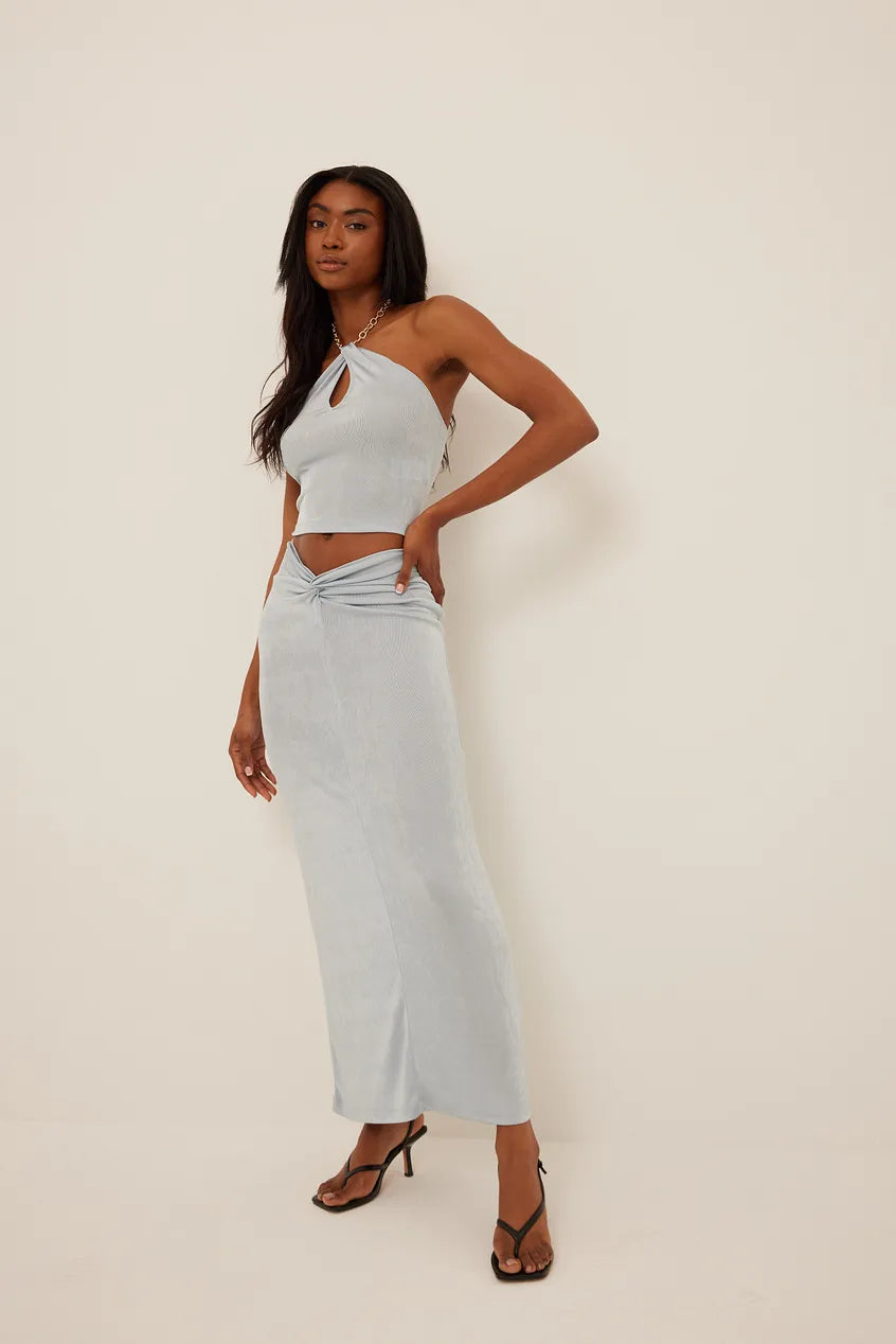 Chain Detail Halterneck Top