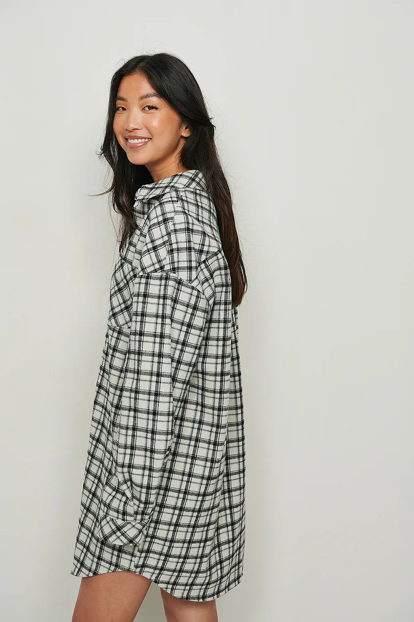 Checked Overshirt Dress