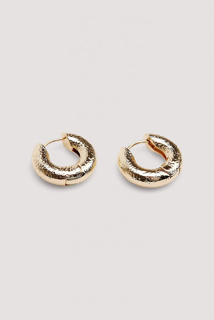 Chunky Shimmery Hoops Gold