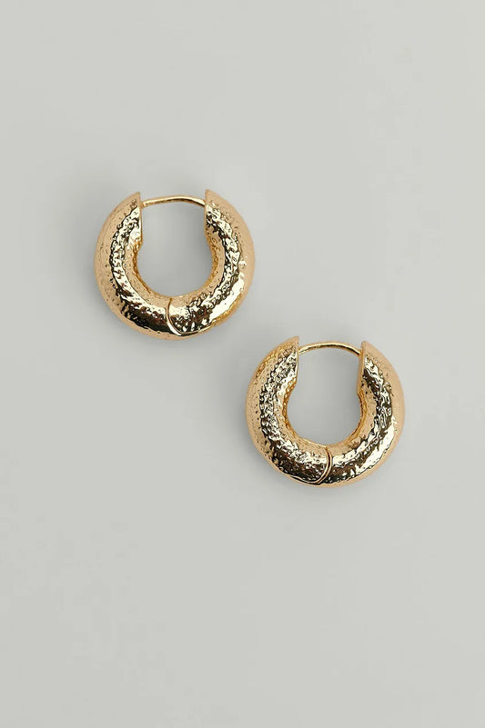 Chunky Shimmery Hoops Gold