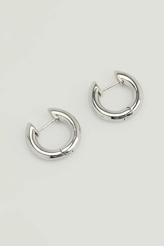 Chunky Silver Plated Hoops