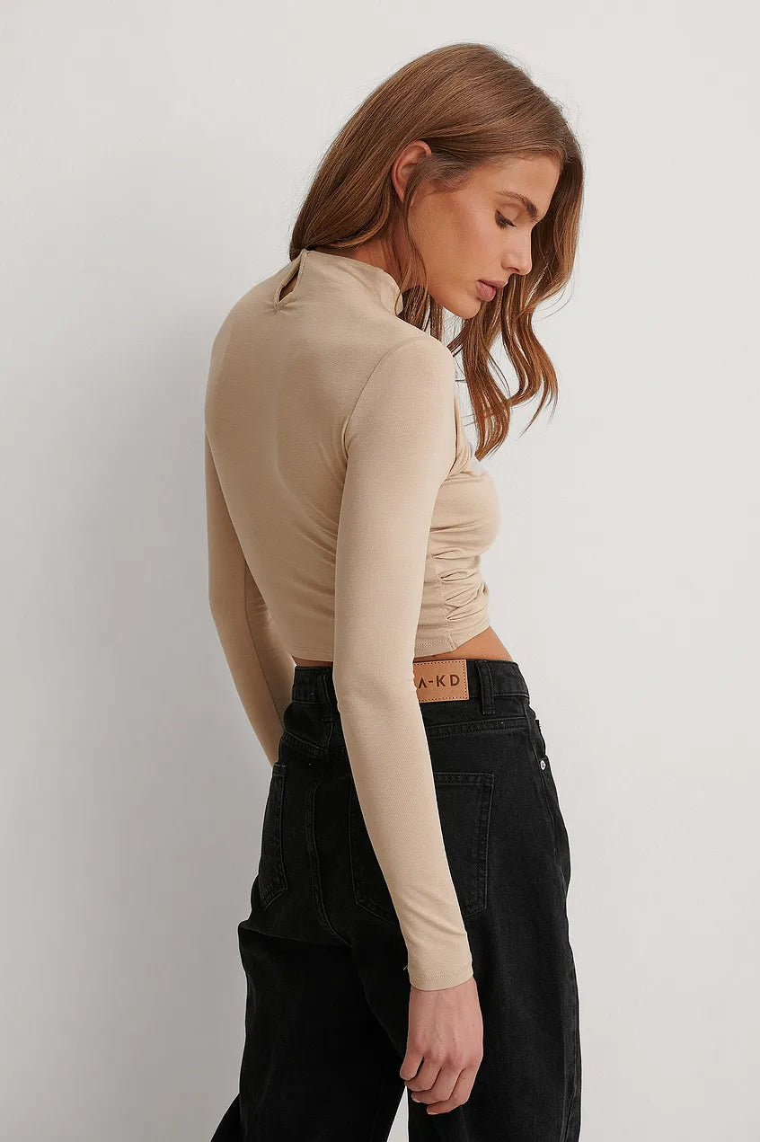 Cropped Pleated Top