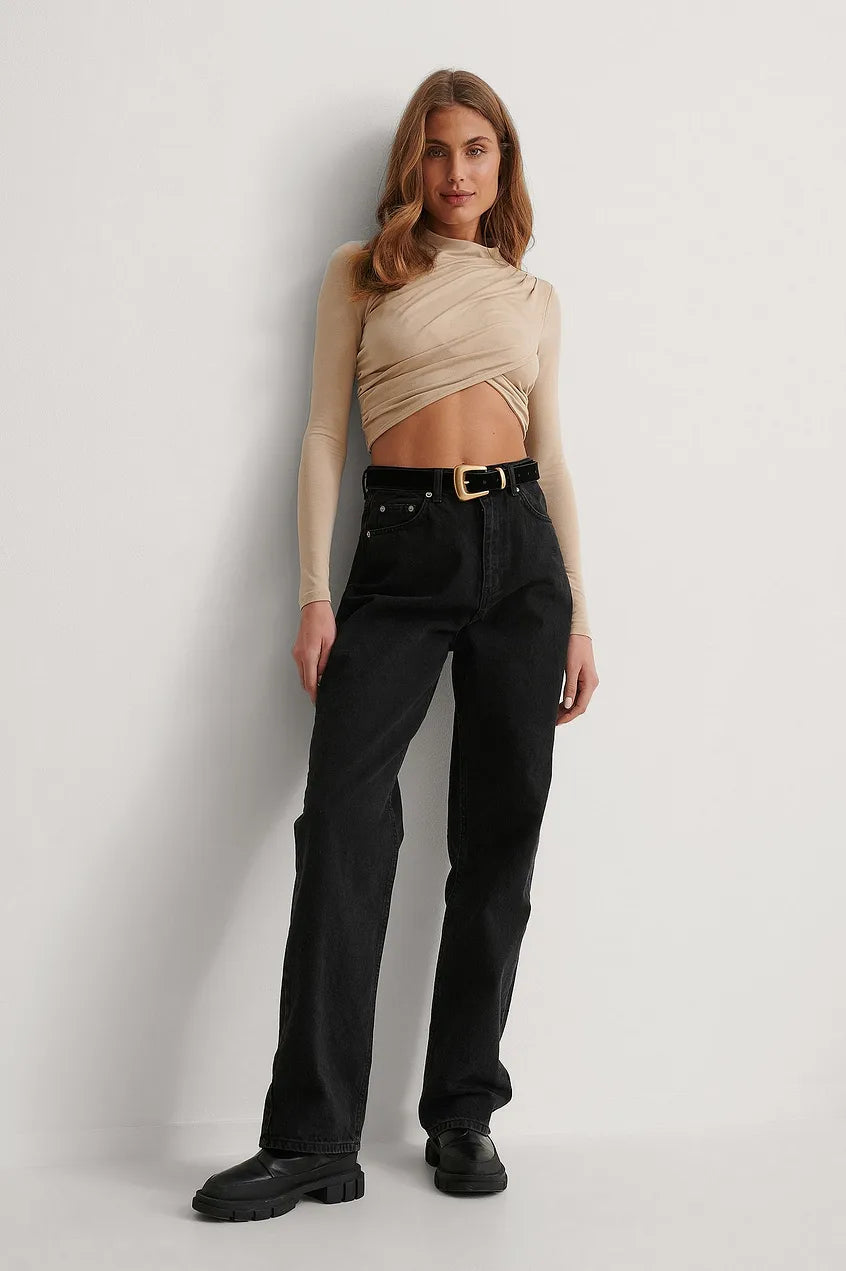 Cropped Pleated Top