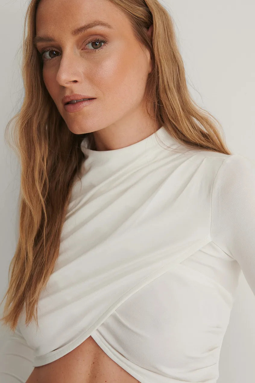 Cropped Pleated Top