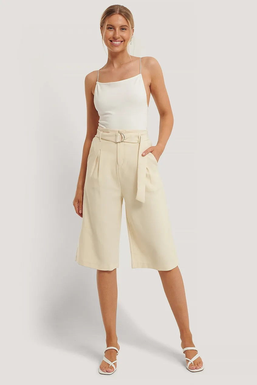 Cross Back Spaghetti Strap Body White