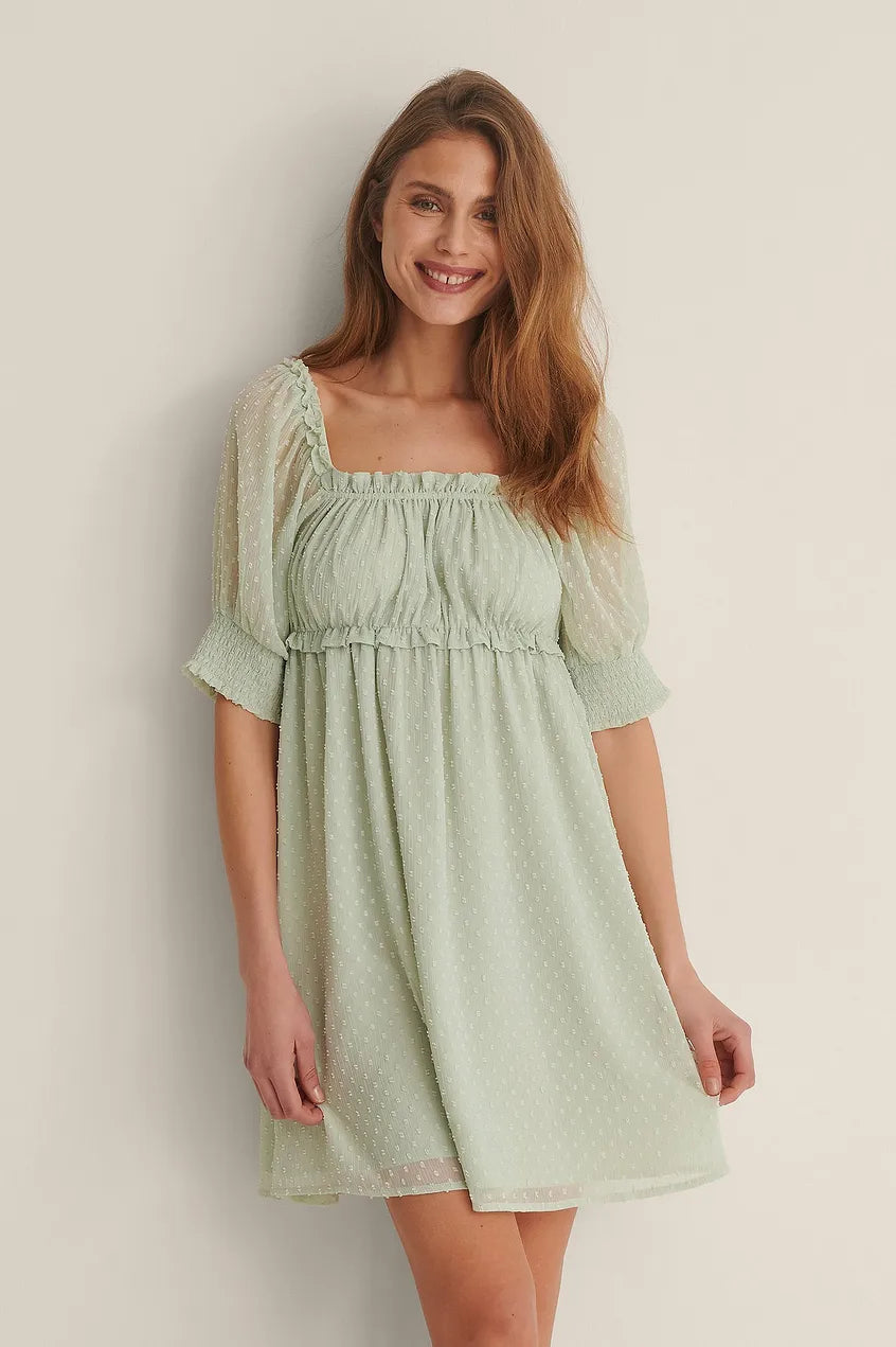 Dobby Mini Dress