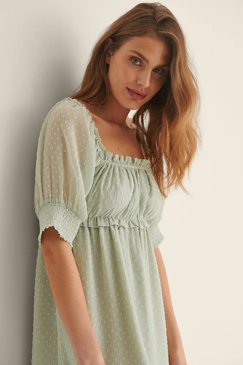 Dobby Mini Dress