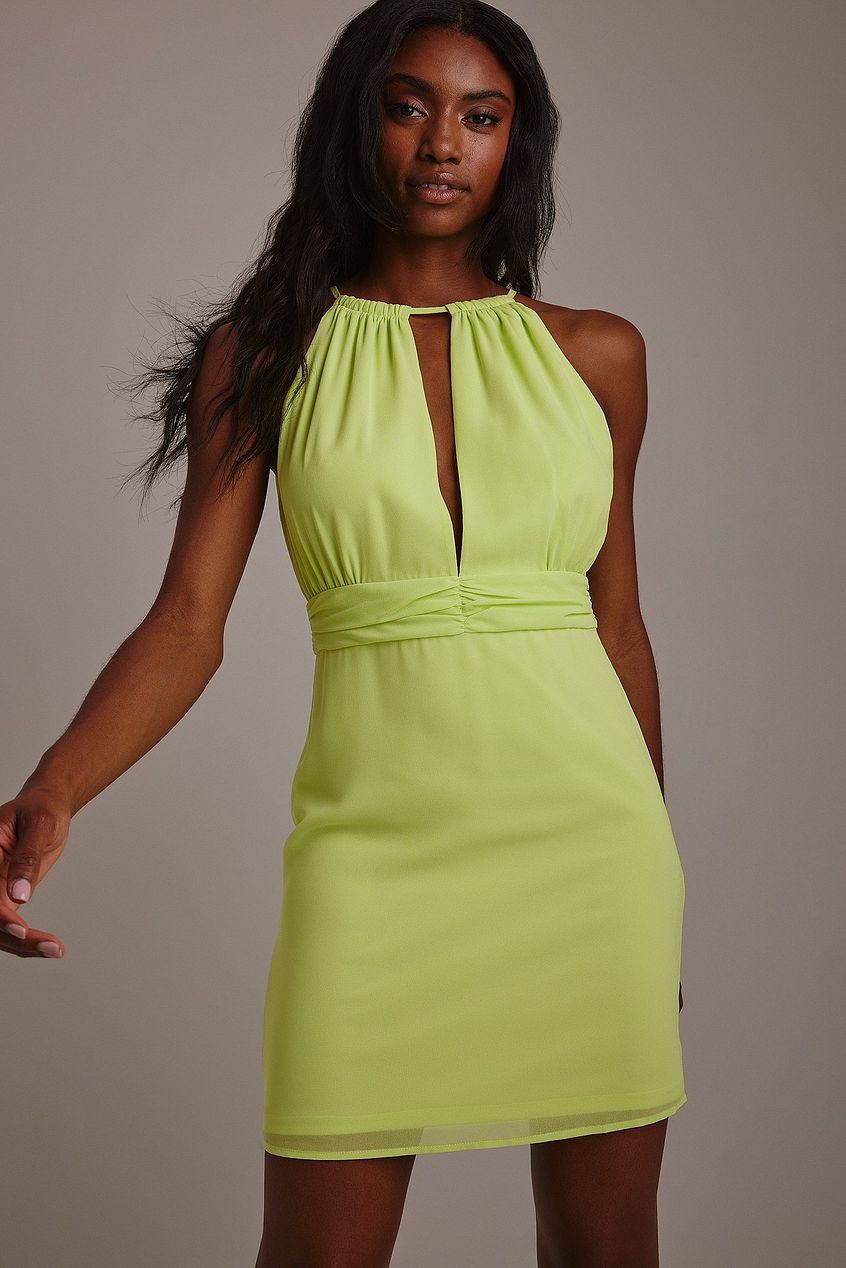 Draped Detail Mini Dress