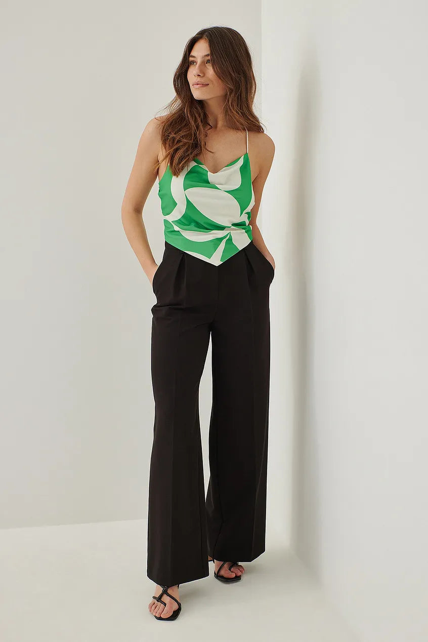 Draped Keyhole Top