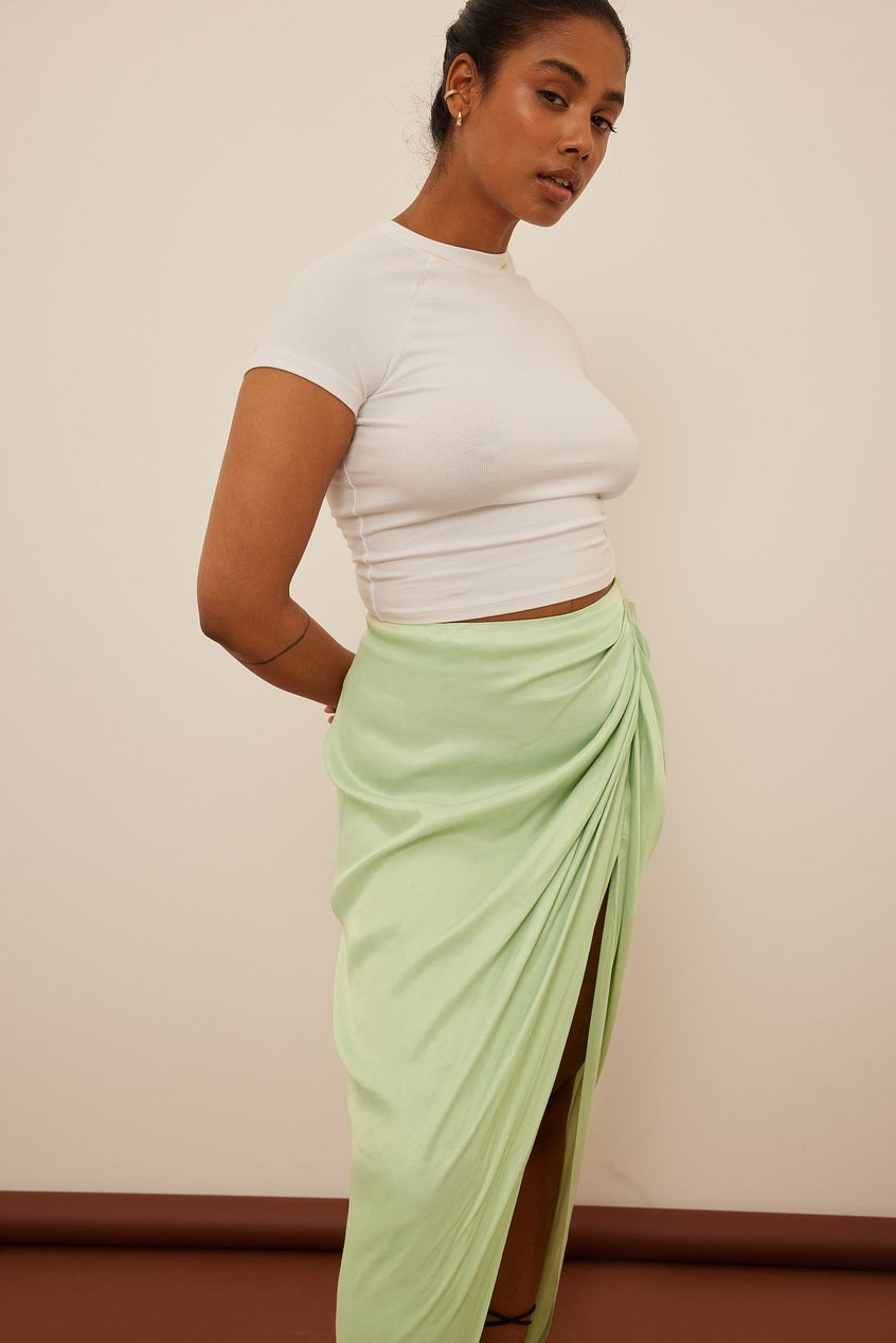 Draped Midi Skirt