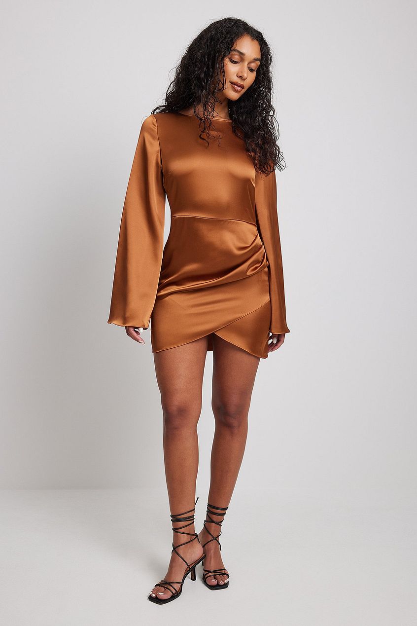 Draped Satin Dress
