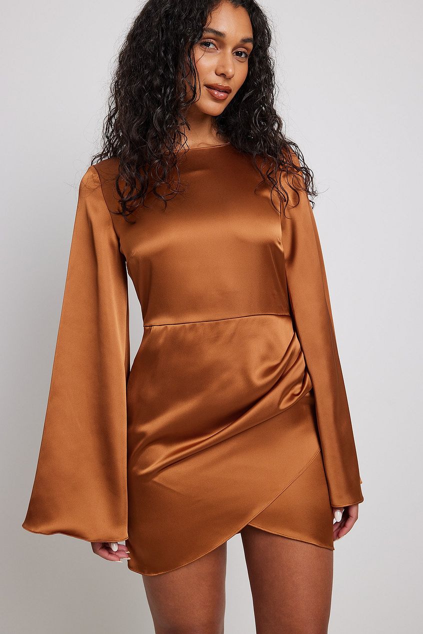 Draped Satin Dress