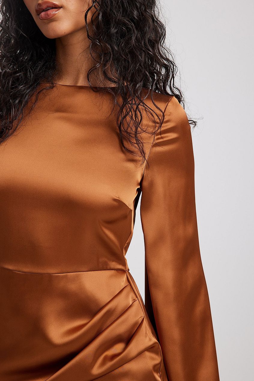 Draped Satin Dress