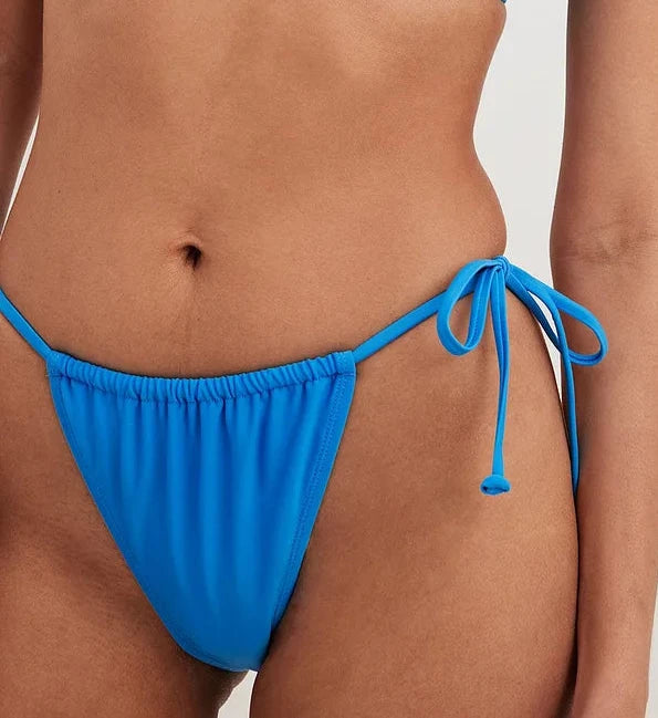 Drawstring Tie High Cut Bikini Panty