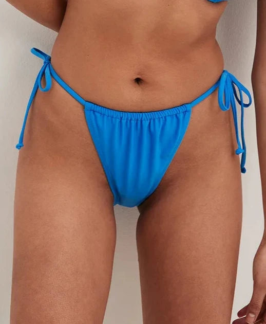 Drawstring Tie High Cut Bikini Panty