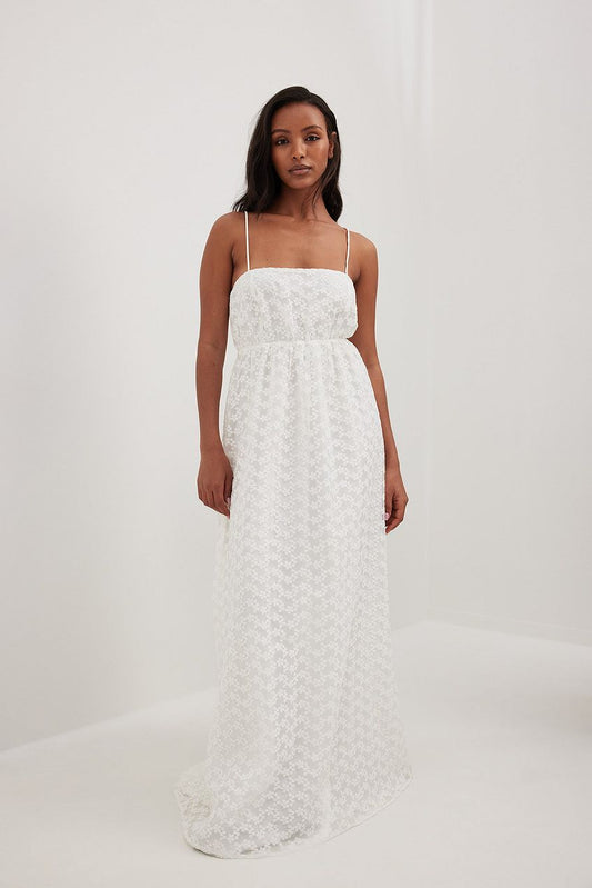 Embroidery Detail Maxi Dress