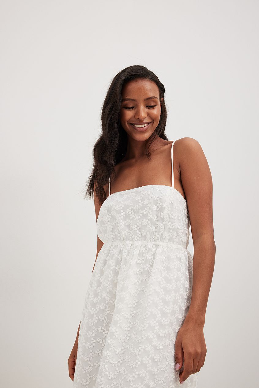 Embroidery Detail Maxi Dress