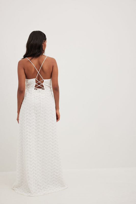 Embroidery Detail Maxi Dress