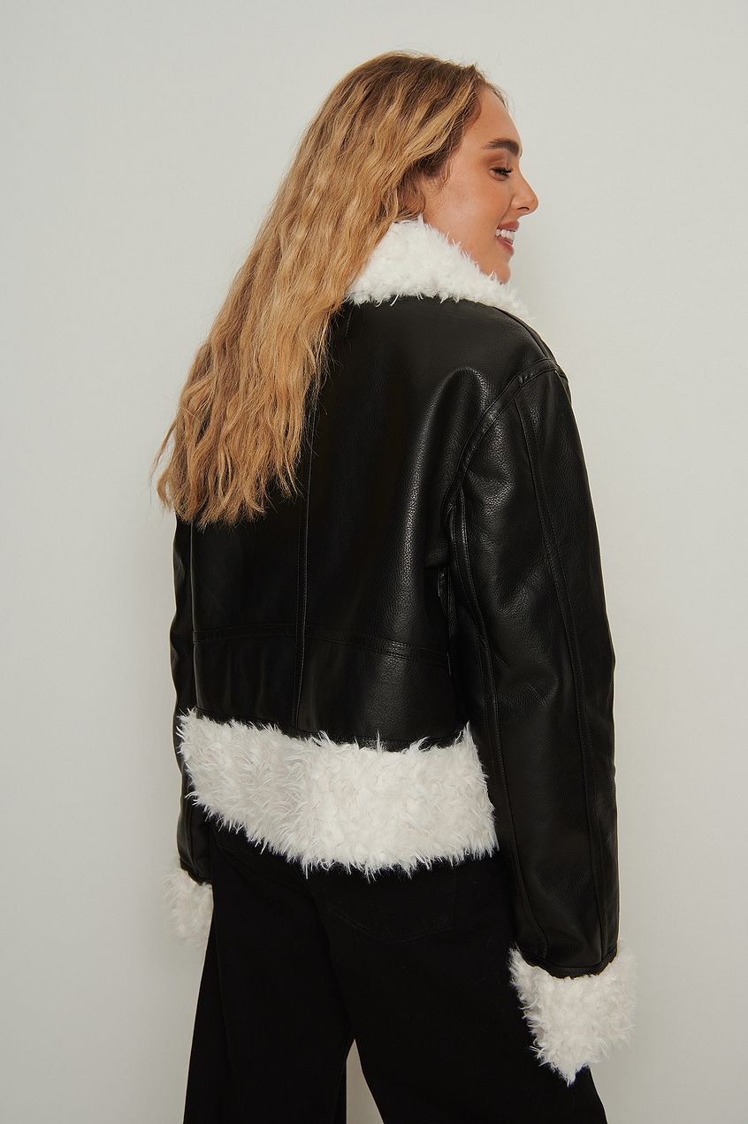 Faux Fur Pu Jacket