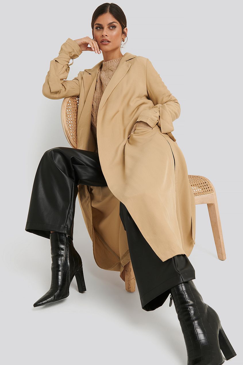 Fluid Slit Trenchcoat