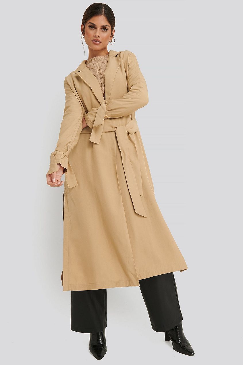 Fluid Slit Trenchcoat