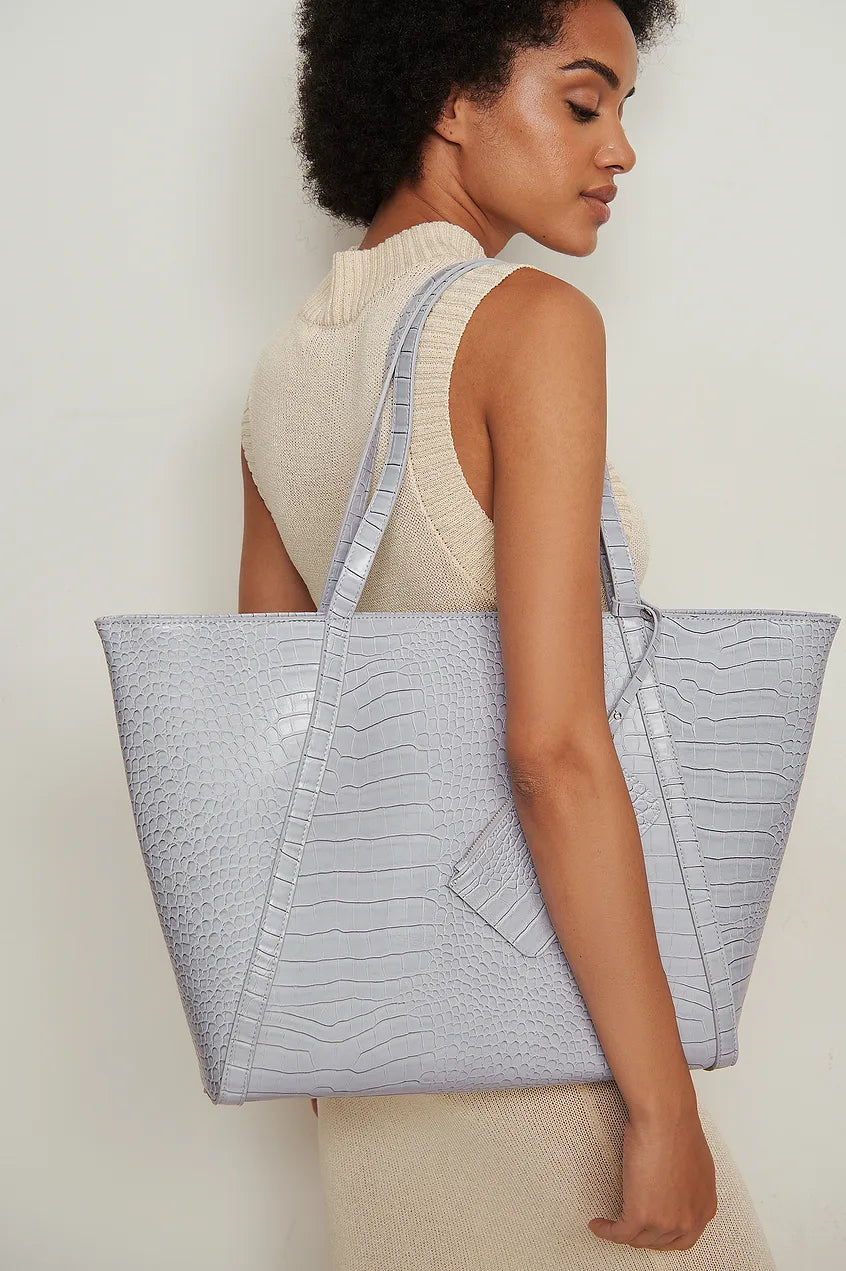 Glossy Croc Shopper