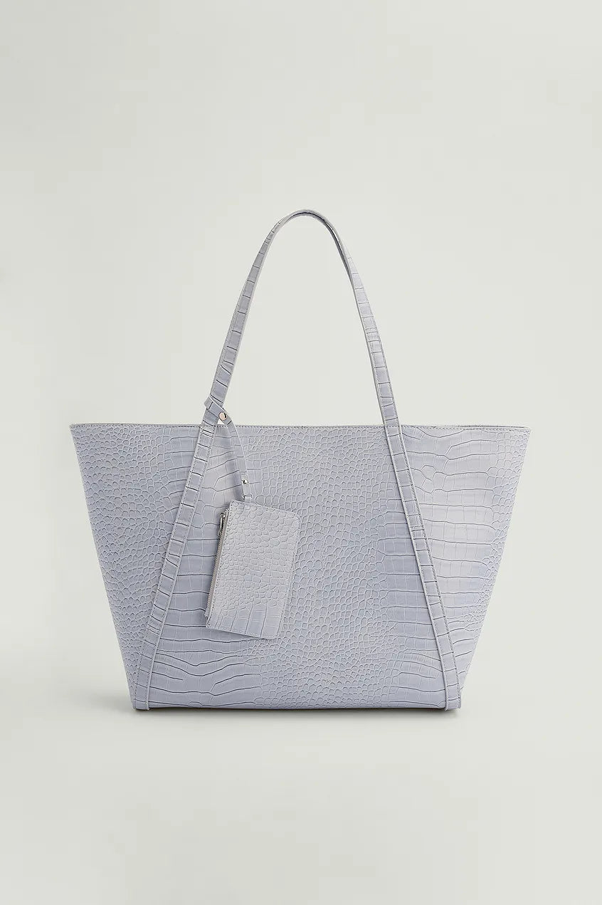 Glossy Croc Shopper