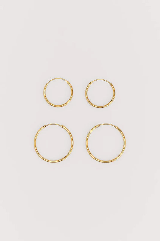 Gold Plated Slim Hoops