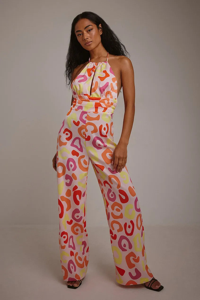 Halterneck Flowy Jumpsuit