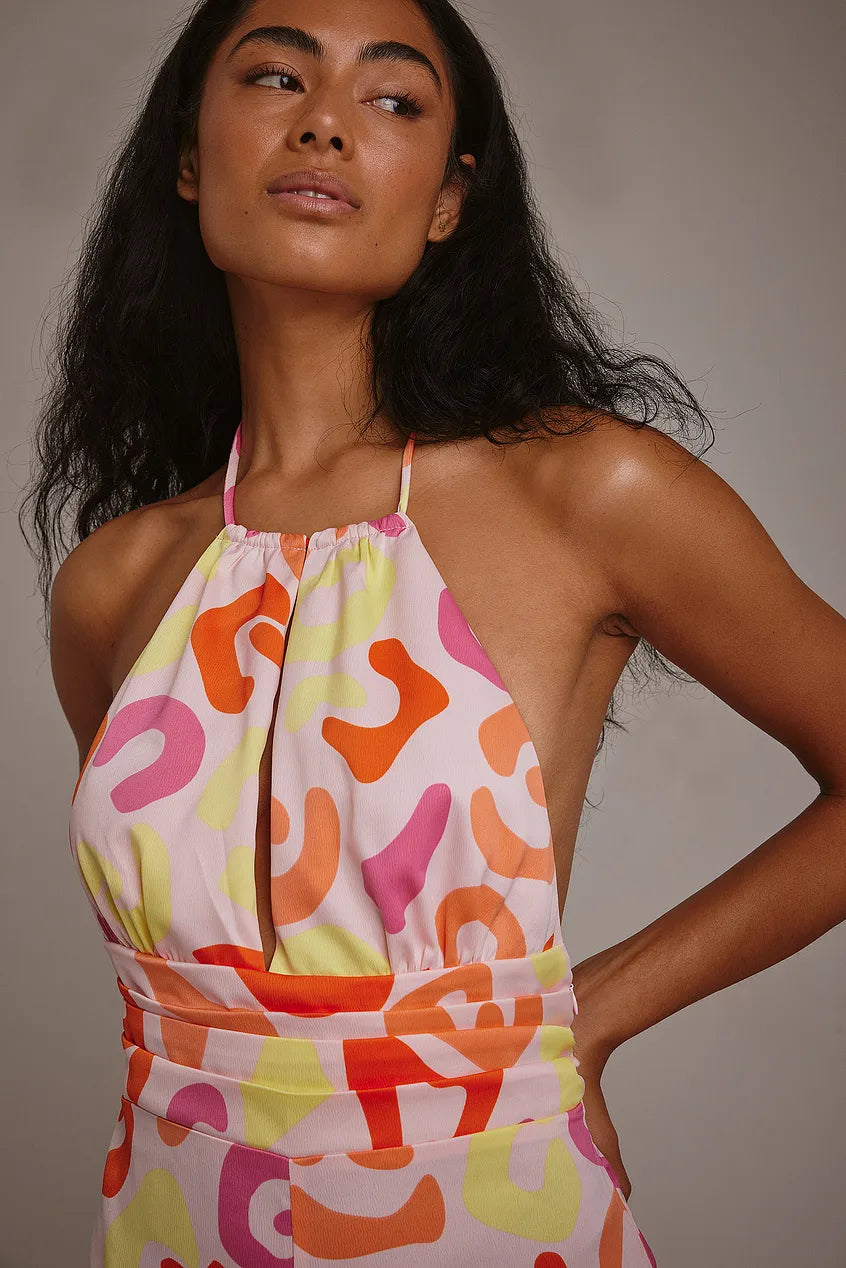 Halterneck Flowy Jumpsuit