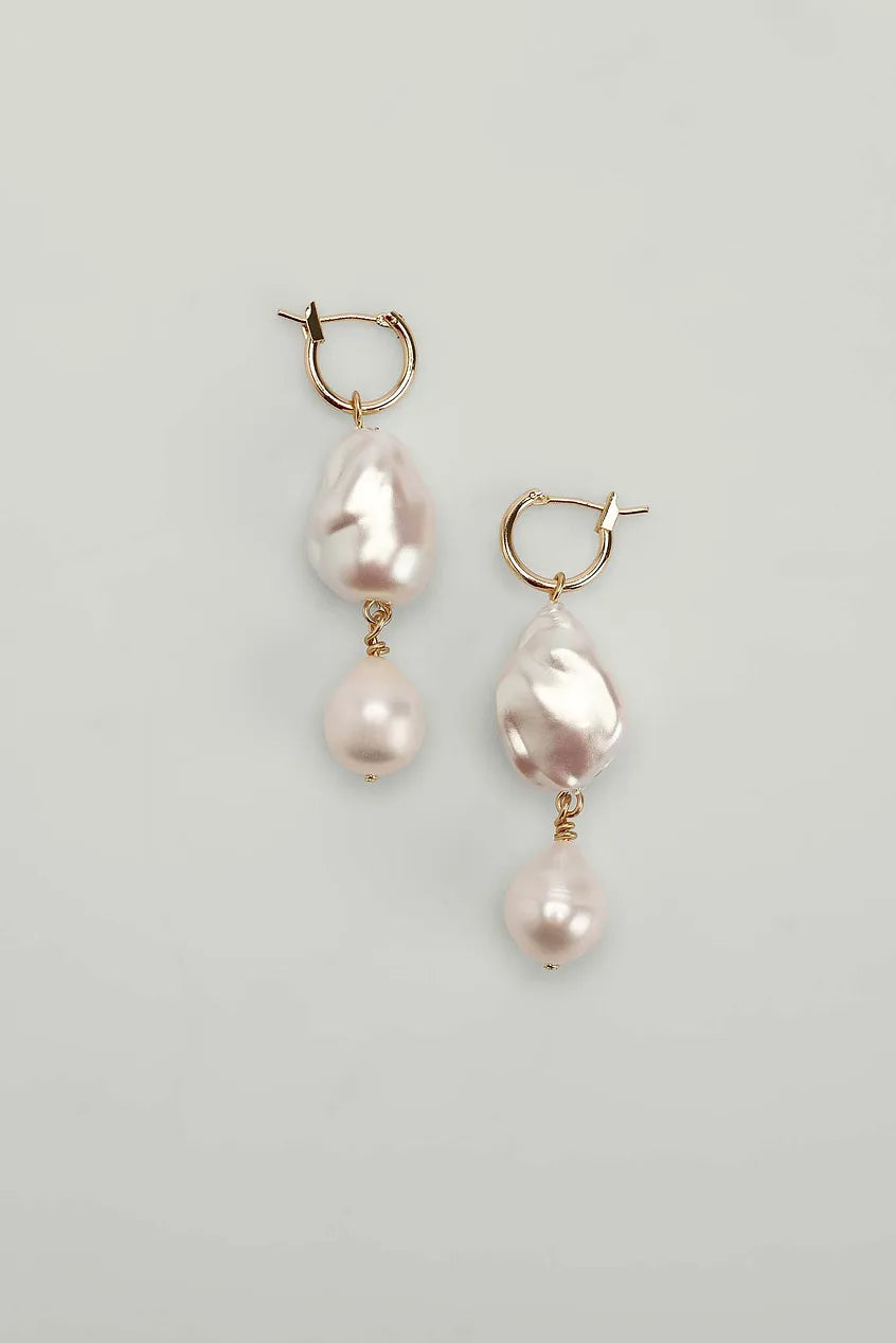 Hanging Big Pearl Earrings