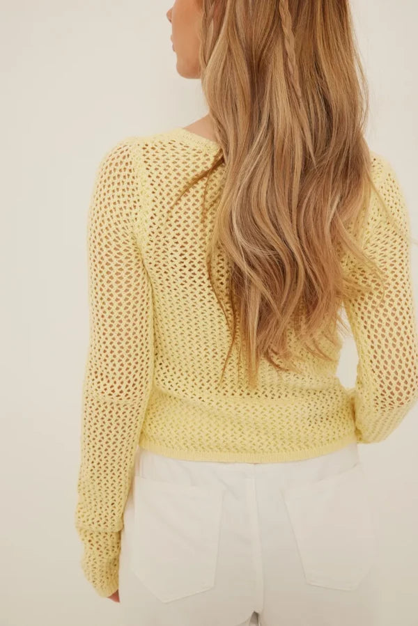 Knitted Square Neck Top