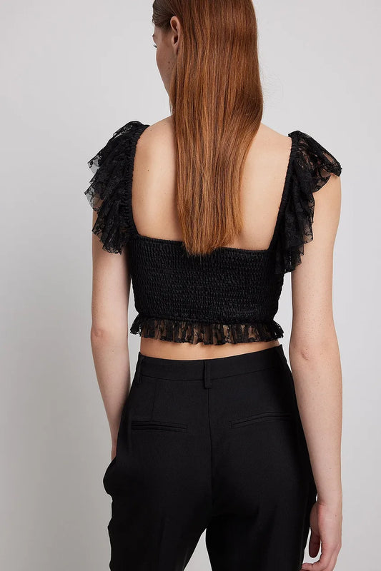 Lace Sleeve Corset Top