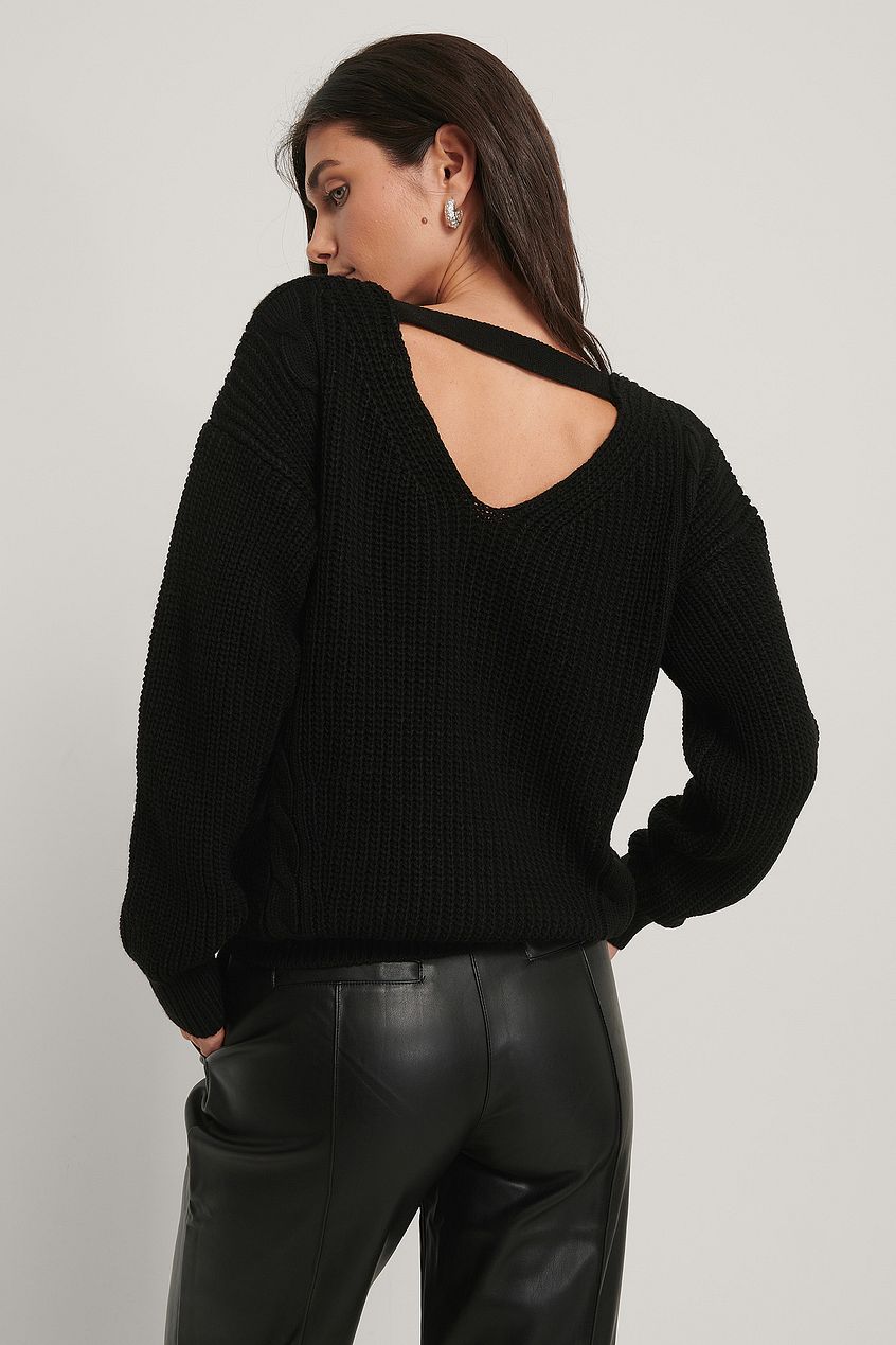 Long Cable Knitted Sweater