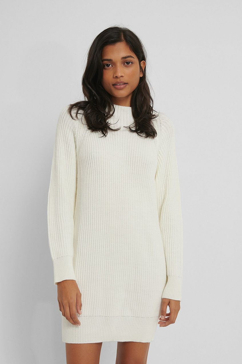 Long High Neck Knitted Sweater