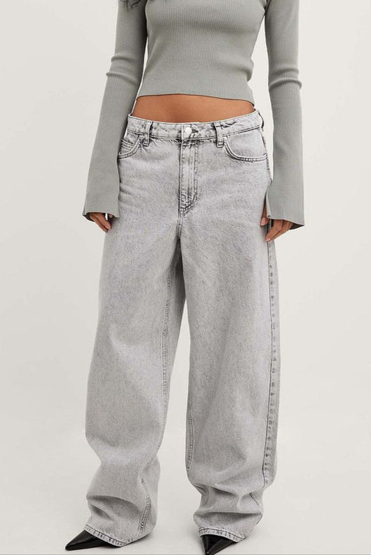 Loose Low Waist Long Jeans