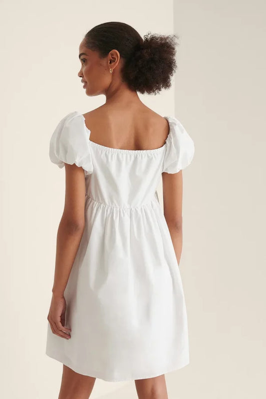 Organic Off Shoulder Mini Cotton Dress