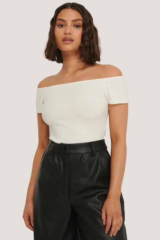 Off Shoulder Short Sleeve Top
