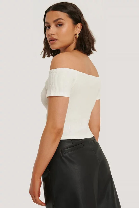 Off Shoulder Short Sleeve Top