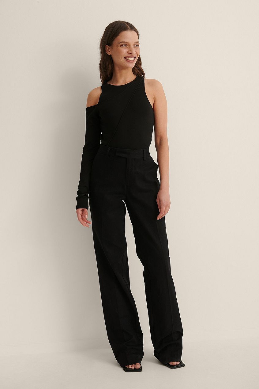One Arm Detail Bodycon Top
