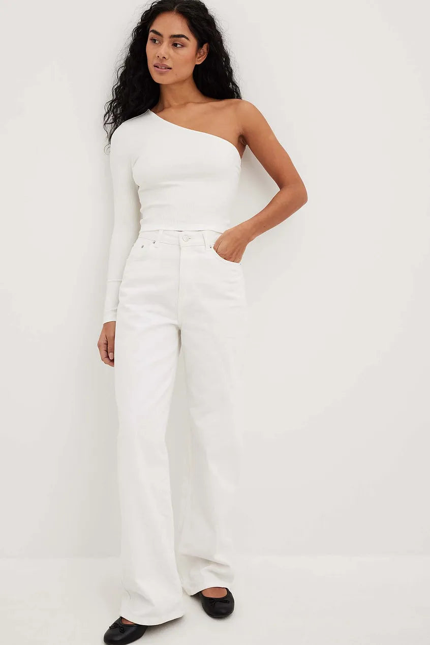 One Shoulder Rib Top