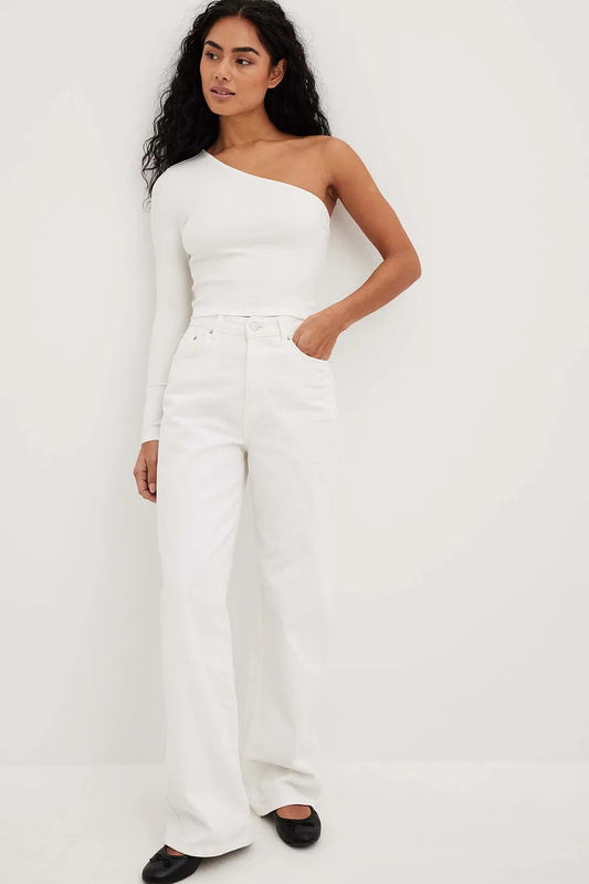 One Shoulder Rib Top