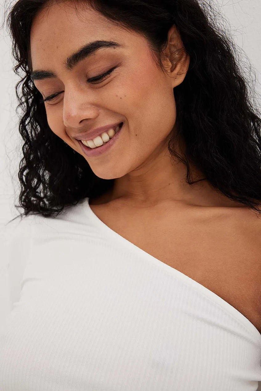 One Shoulder Rib Top
