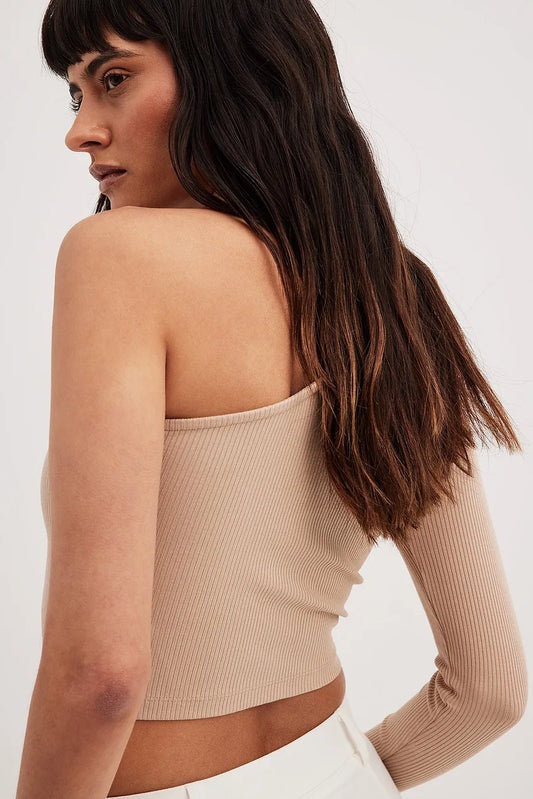 One Shoulder Rib Top
