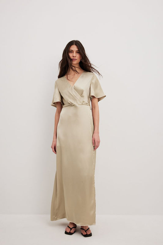 Overlap Front Maxi Dress