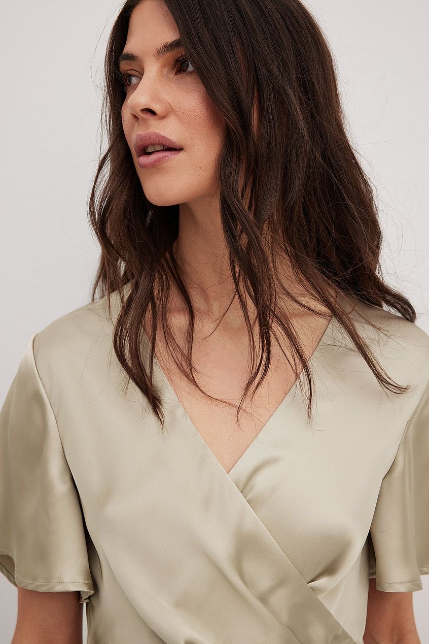 Overlap Front Maxi Dress